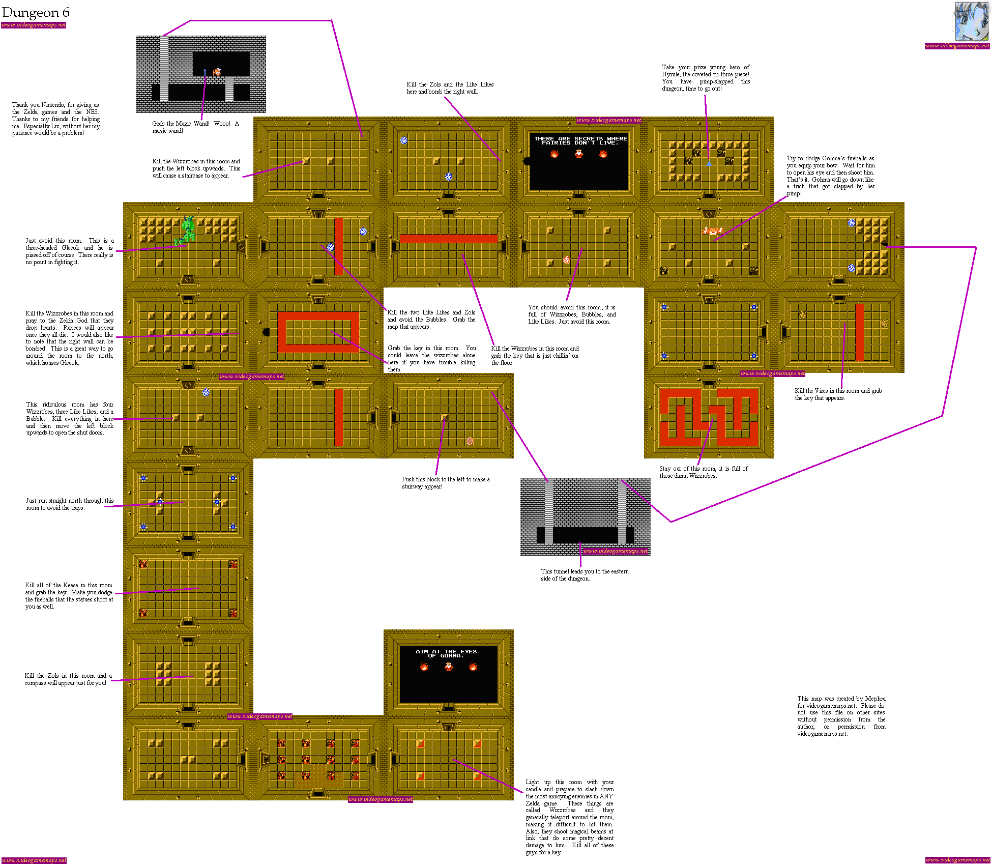 Zelda Levels Nes Map